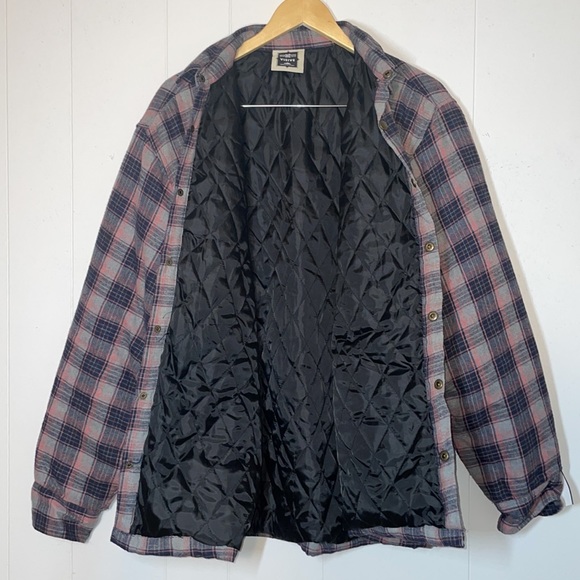 Visive The Jacob Quilted Mens Button Down Flannel Jacket - Picture 10 of 17